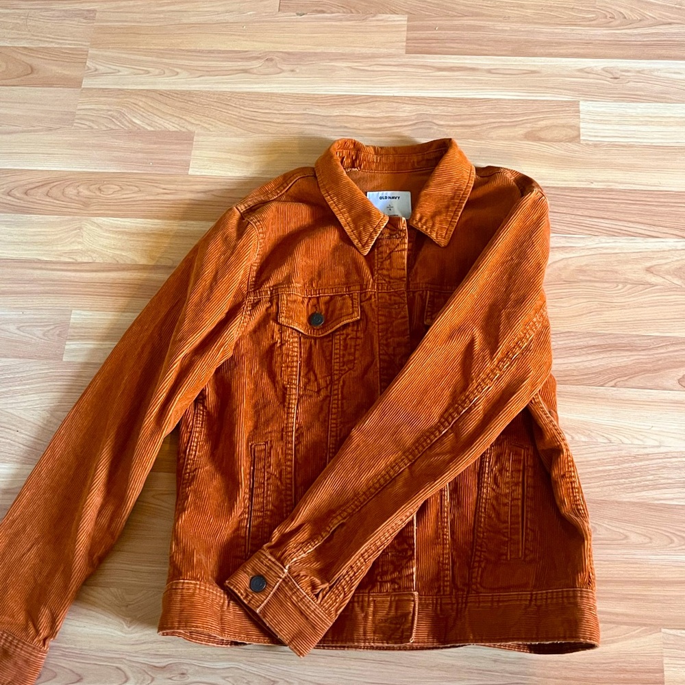 Orange Corduroy Fall Jacket